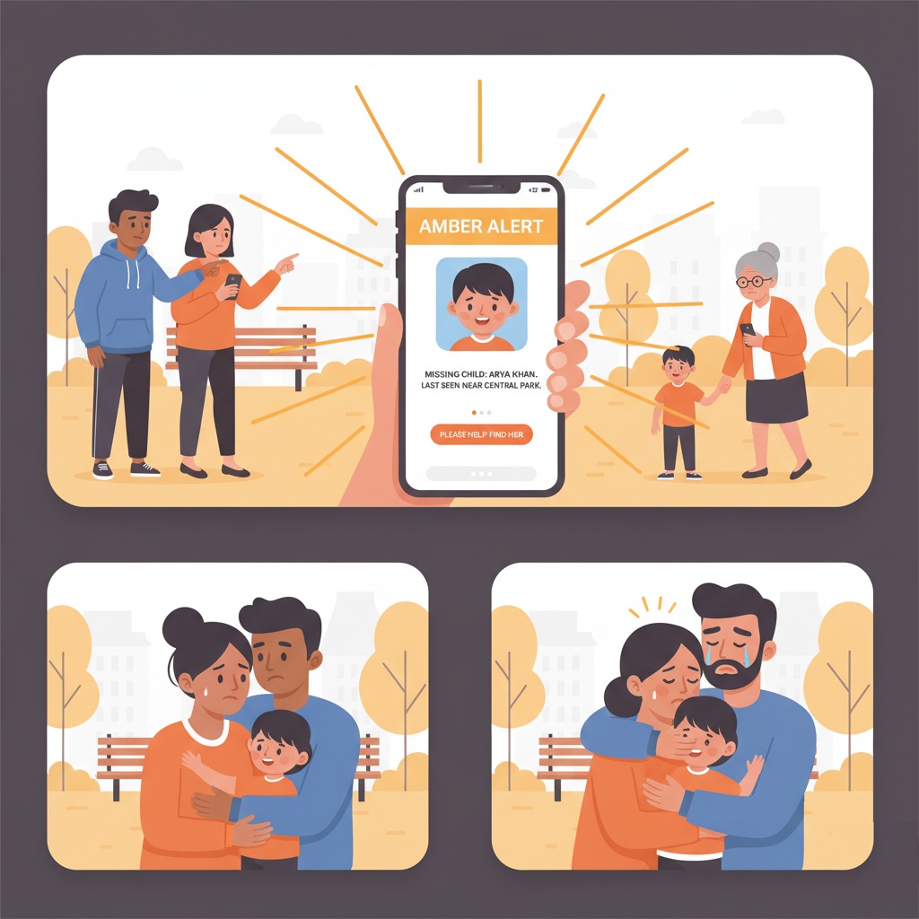 Amber Alert Illustration